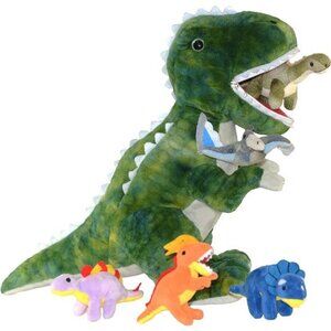 Dinosaur Stuffed Animal T-Rex and 5 Little Dinos for Boys & Girls -Plush Stuffie